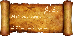 Járosi Laura névjegykártya
